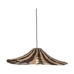 Good&Mojo Pendelleuchte Cuzco Jute Schwarz/Natural | Geeignet für 1x E27 