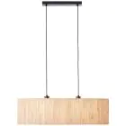 Brilliant Wimea Pendelleuchte Metall Schwarz Beige | Geeignet für 2x E27