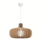 Nordlux Hazo 65 Pendelleuchte Holz Braun | Geeignet für 1x E27