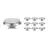 Lot 10x Noxion Spot LED G53 AR111 7.4W 450lm 40D - 927 Blanc Très Chaud | Meilleur rendu des couleurs - Dimmable - Équivalent 50W