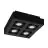 Eglo Plafond Spot Mendoza Acier Noir 18.8W 1380lm - 830 Blanc Chaud | Dimmable - Convient pour GU10