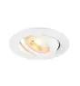 SLV New Tria 68 Spot Aluminium Blanc Rond | Diamètre 68mm - Convient pour 1x GU10 