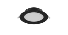 Noxion Downlight LED Hera Plat Encastré Noir 9W 900lm 80D - 827-830-840 CCT | 132mm - Diamètre 120mm